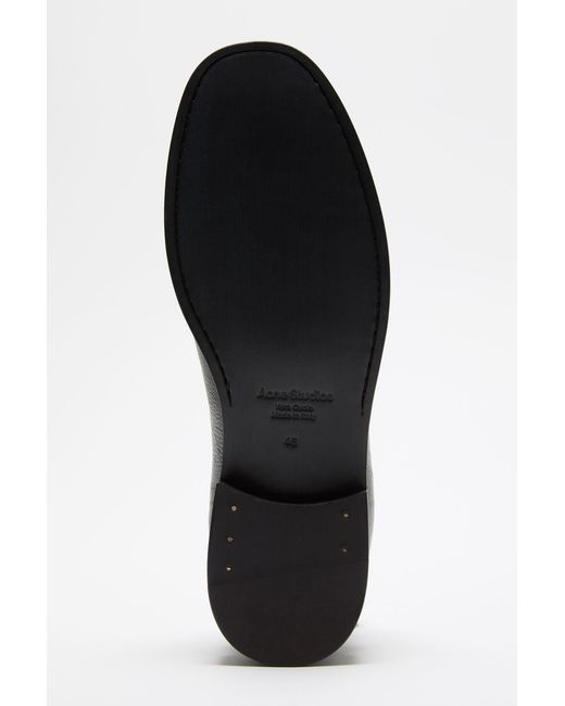 Acne Black Stitched Slip-On Loafers for men