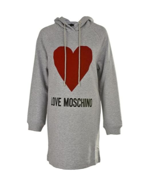 Moschino Gray A Printed Dress