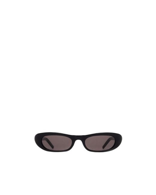 Saint Laurent White Eyewear Rectangular Frame Sunglasses