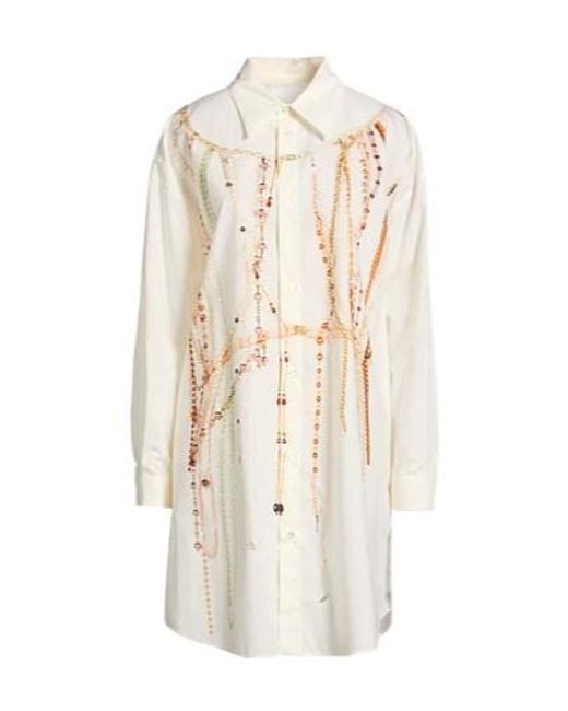 MM6 by Maison Margiela White Longsleeve Shirt Dress