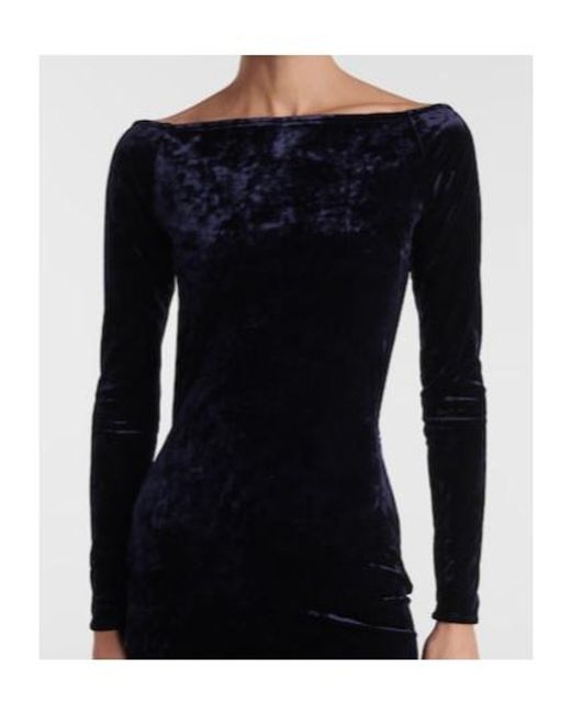 Alex Perry Blue Velvet Gown