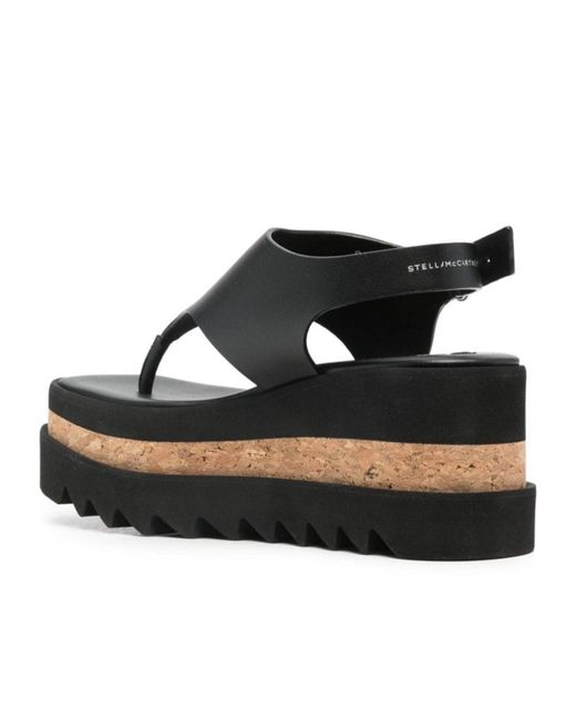 Stella McCartney Black Clim-Toed Platform Sandals