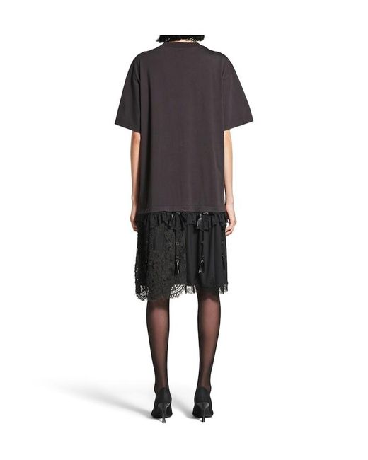 Balenciaga Gray Lingerie T-Shirt Dress