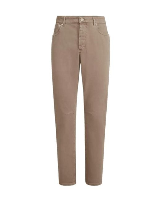 Brunello Cucinelli Gray Leisure Five-Pocket Jeans for men