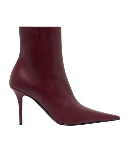 AMINA MUADDI Purple Pointed Ankle Boots