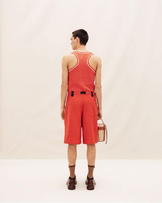 Jacquemus Red Le Short Meio Oversize Shorts for men