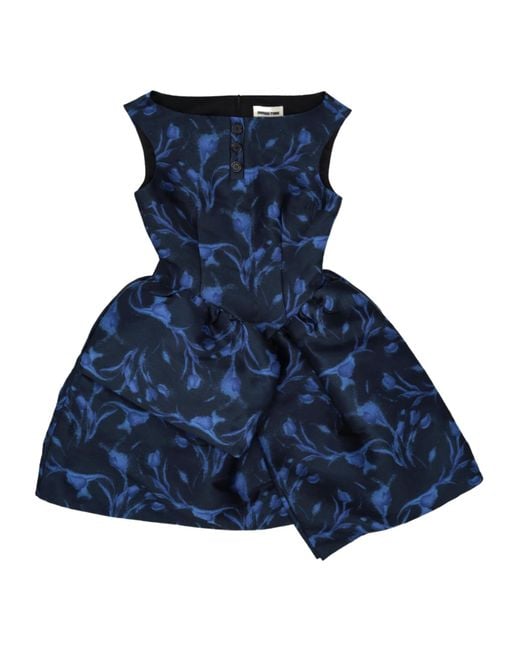 ShuShu/Tong Blue Asymmetric Panel Short Dress