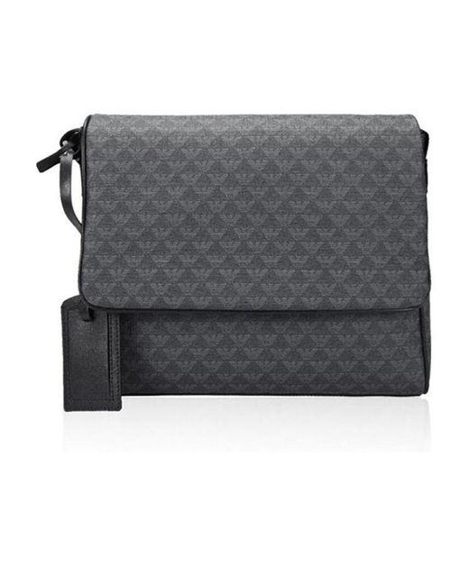 Emporio Armani Gray Logo Details Cross-Body Bag for men