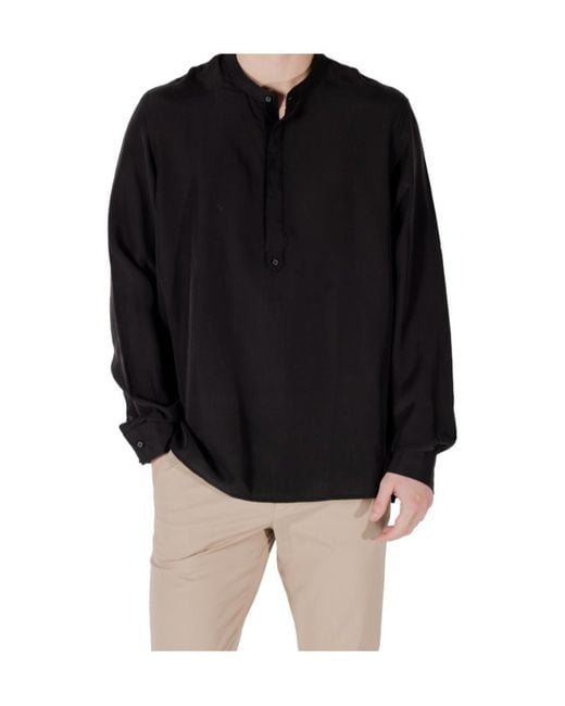Antony Morato Black Long-Sleeved T-Shirt for men