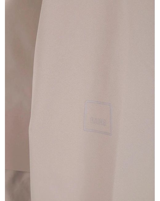 Rains Brown Suva Short Hooded Jacket