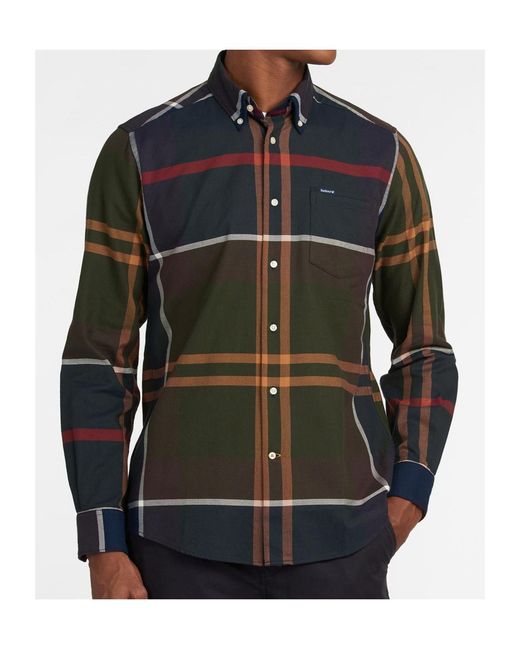 Barbour Green Dunoon Tartan-Print Shirt for men