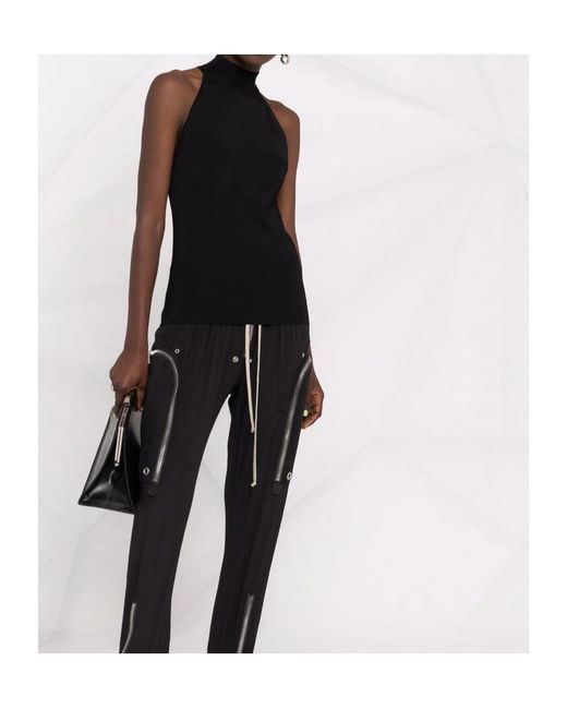 Givenchy Black Open Back Cut-Out Sleeveless Top