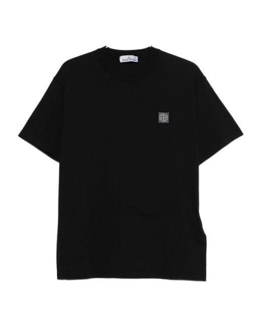Stone Island Black T-Shirts & Vests for men