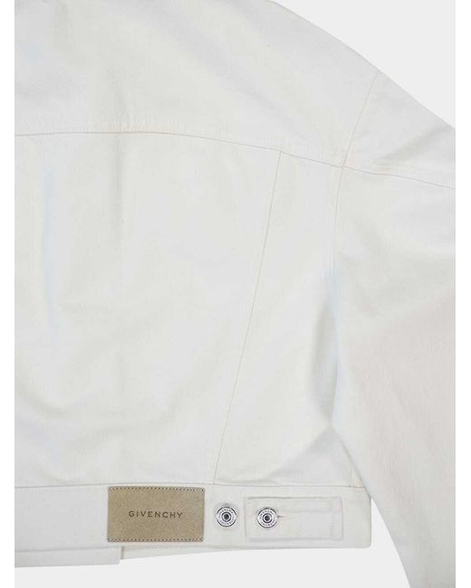Givenchy White Cropped Denim Jacket