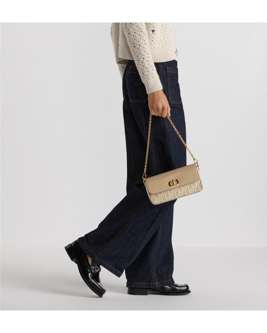 Dior Natural 30 Montaigne Avenue East-West Double Strap Mini Chain Bag