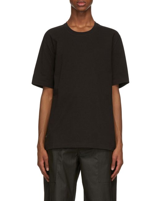 Bottega Veneta Black Crewneck Straight Hem T-Shirt for men