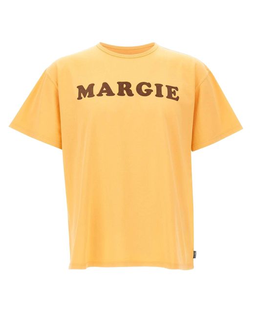 MM6 by Maison Margiela Yellow Arch Print T-Shirt for men