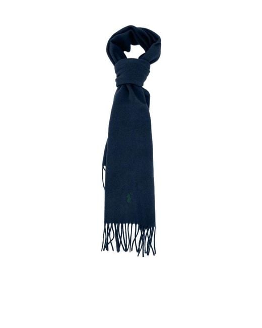 Polo Ralph Lauren Blue Fringed Scarf for men