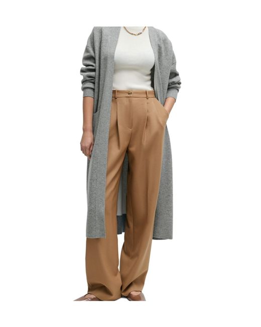 Boss Gray Long Knit Cardigan