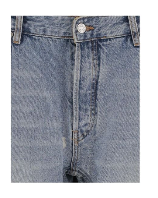 Emporio Armani Blue Belt-Loop Jeans for men