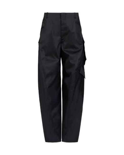 Alaïa Blue Alaïa Wide-Leg Cargo Pants