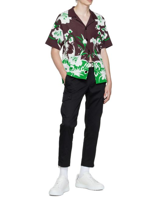 Ferragamo White Gancini-Print Lace-Up Sneakers for men