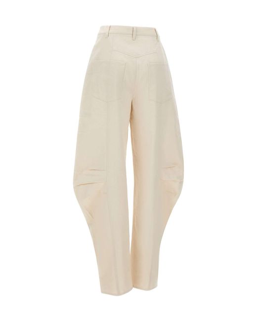 ROTATE BIRGER CHRISTENSEN Natural Pleated Cargo Pants