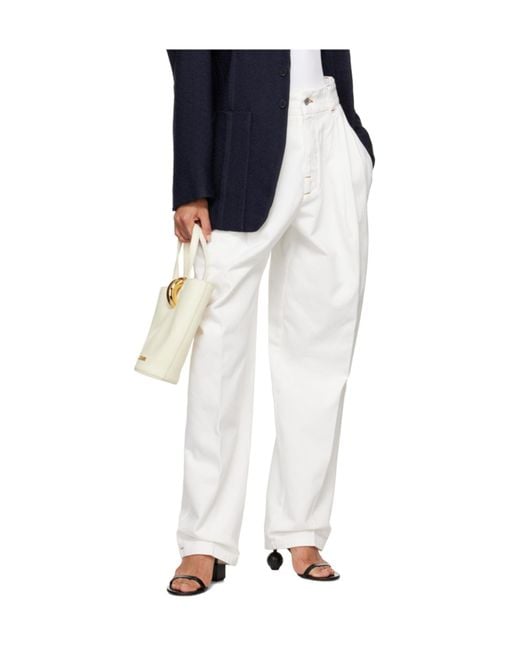 Jacquemus White Tapered Trousers
