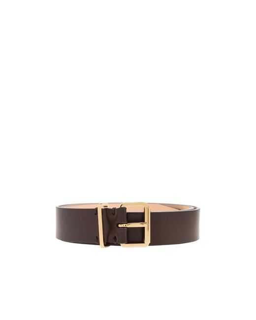 DSquared² White Logo Embossed Buckle Belt for men