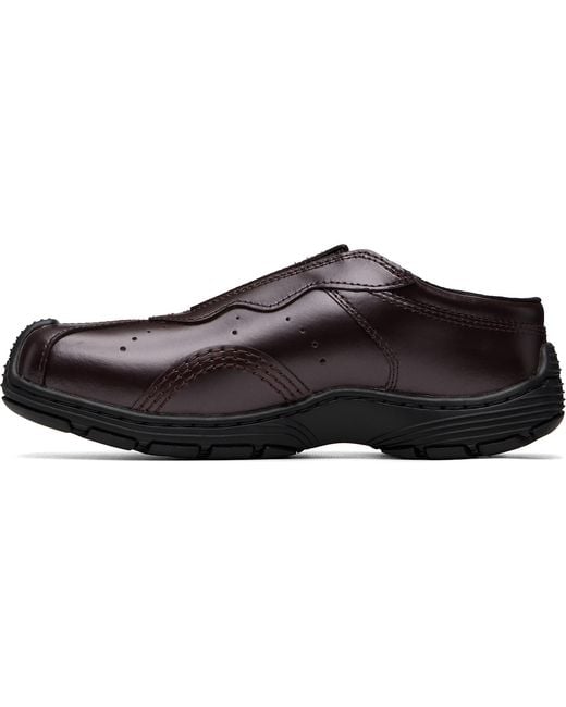 Dr. Martens Brown Aurix Satin Leather Mules for men
