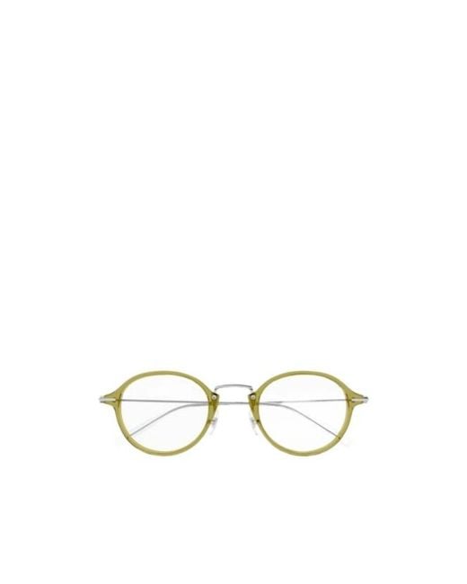 Montblanc Metallic Eyewear Panthos Frame Glasses for men