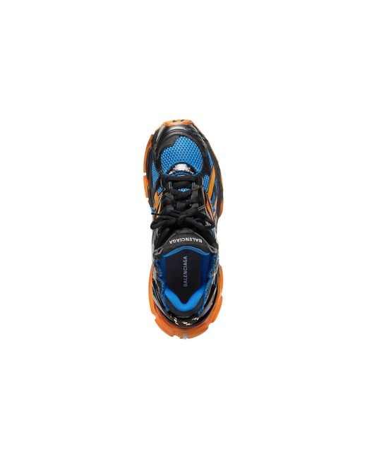 Balenciaga Blue Round Toe Low-Top Sneakers for men