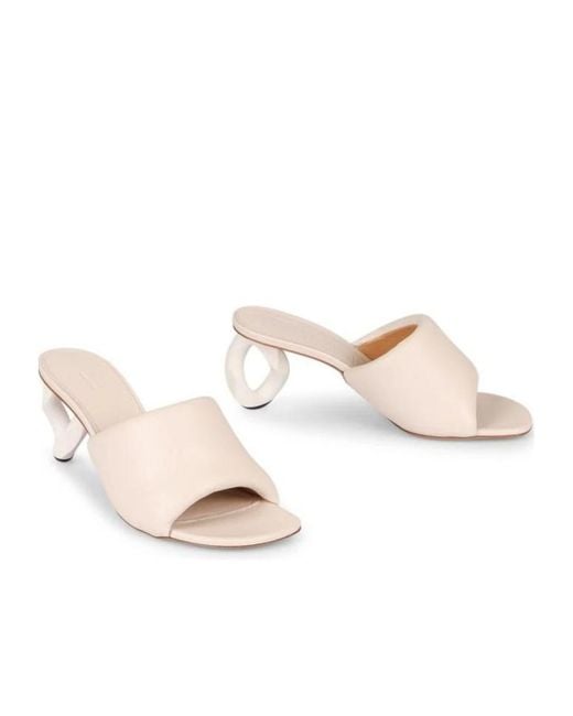 J.W. Anderson Natural Jw Anderson Chain Heel Mules