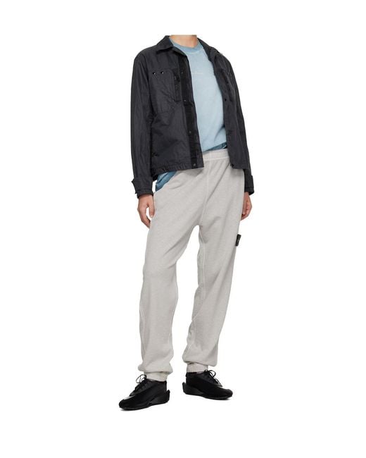 Stone Island White Logo-Patch Track Pants for men