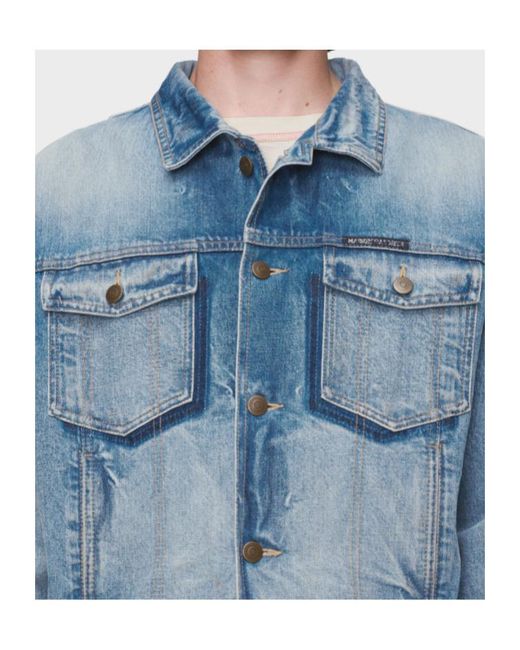 Maison Margiela Blue Button-Up Denim Jacket for men