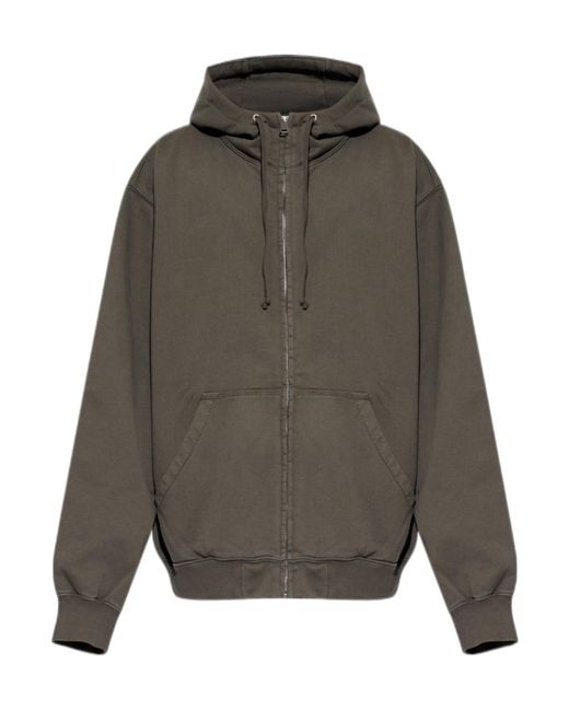Maison Margiela Gray Numeric Drawstring Hoodie for men