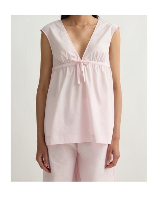 Posse Pink V-Neck Sleeveless Top