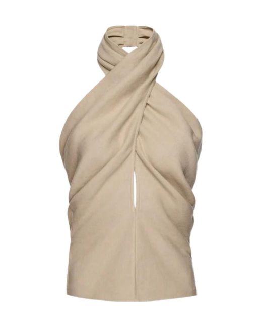 Magda Butrym Natural Cut-Out Blouse