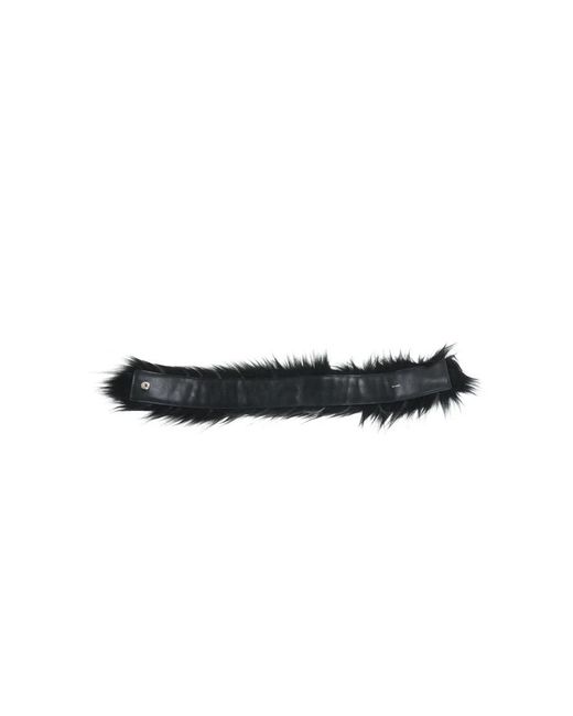 we11done Black Artificial Fur Collar