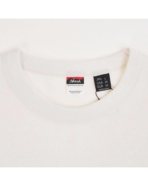NANGA White Box Logo Embroidered T-Shirt for men