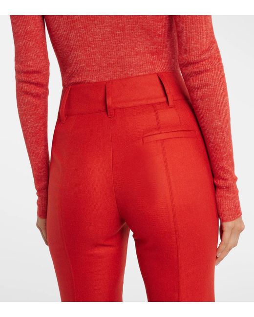 Gabriela Hearst Red Casual Trousers With Belt Loops