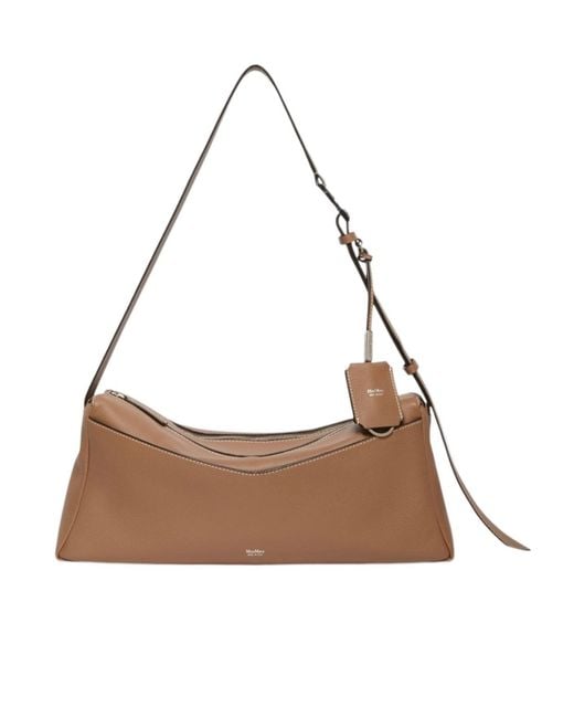 Max Mara Brown Medium Leather Shoulder Bag