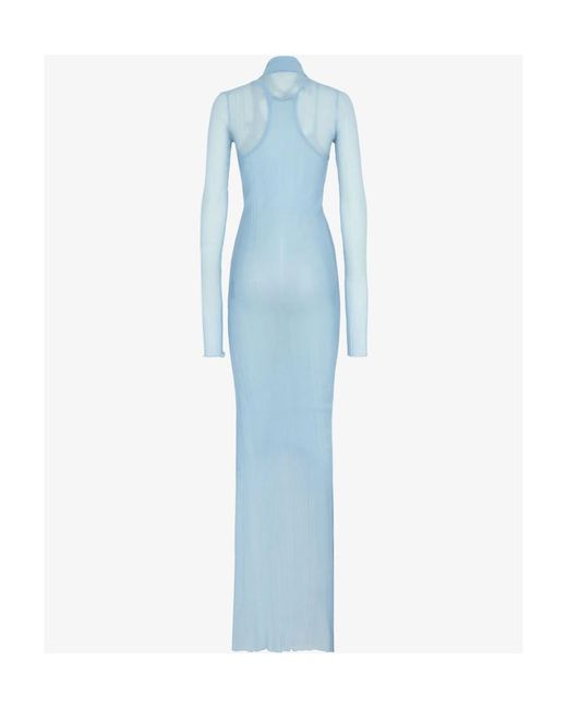 Fendi Blue Light- Silk Blend Dress