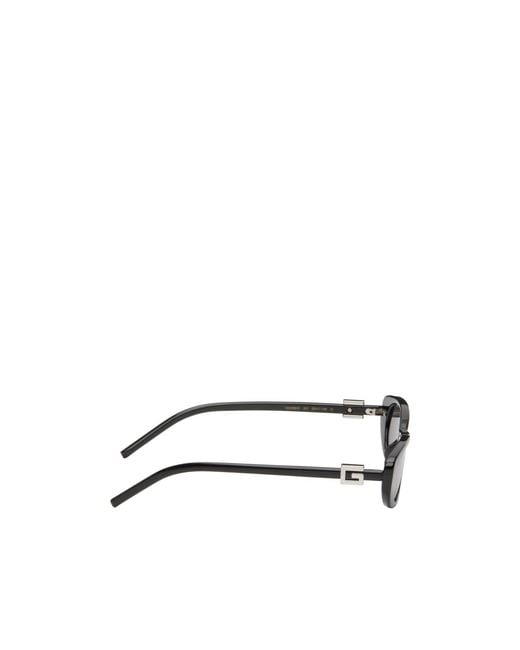 Gucci White Eyewear G String Oval Frame Sunglasses