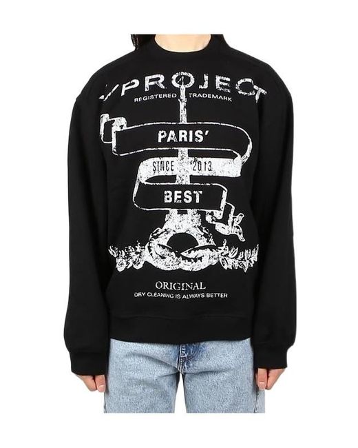 Y. Project Black Printed Sweatshirt for men