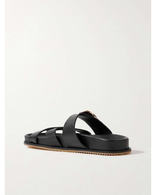 Gabriela Hearst Black Circe Leather Slides