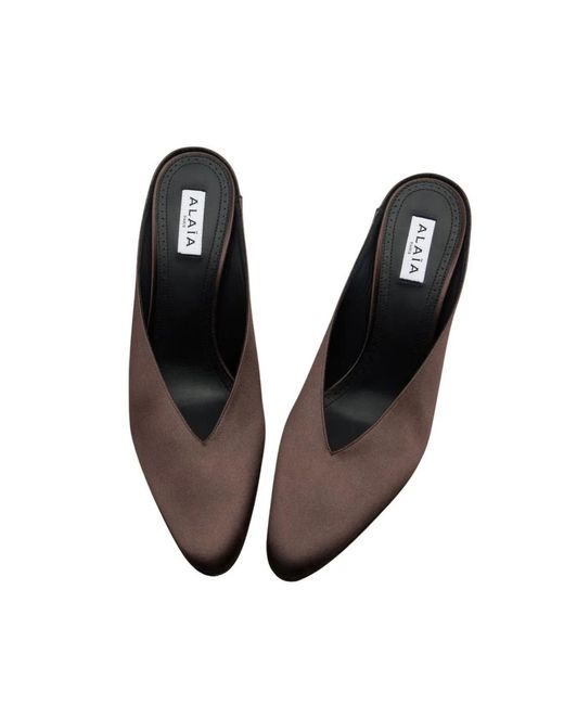 Alaïa Brown Open-Toe High-Heeled Sandals