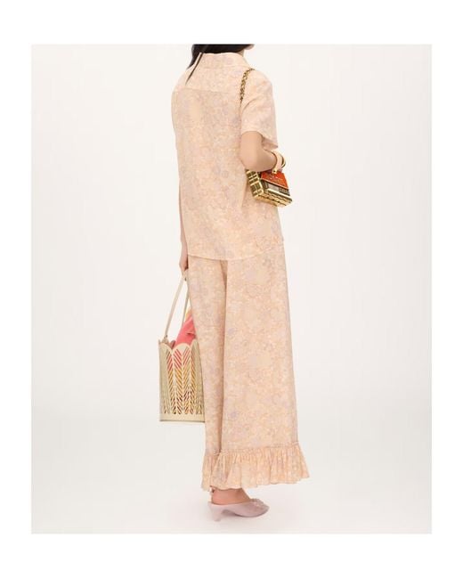 Chloé Natural Chloé Cropped Fluid Trousers