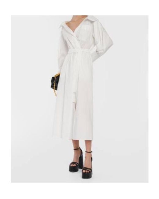 Altuzarra White Lyddy Cotton-Blend Wrap Dress