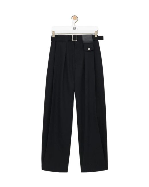 Loewe Black Pleated Belted Pants